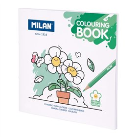 Livro de colorir microperfurado Milan Green & Grow - Tema Natureza - 20 ilustrações detalhadas