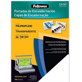 Pacote com 100 capas de polipropileno A4 da Fellowes - 500 mícrons - Acabamento de qualidade - Transparentes