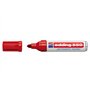 Marcador permanente Edding 550 - Ponta redonda - Espessura da linha entre 3 e 4 mm - Recarregável - Secagem rápida - Vermelho