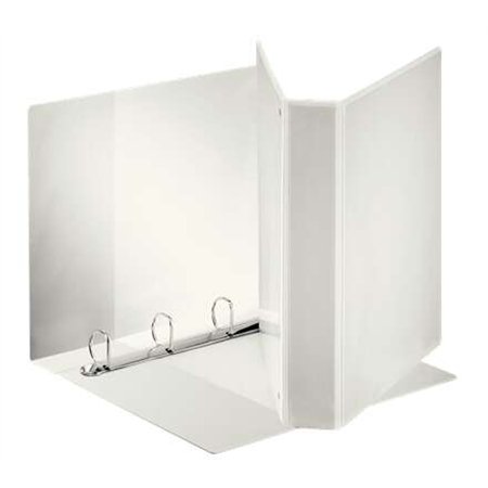 Pasta de argolas Esselte Kangaroo Plus - Formato A4 - Capacidade para 380 folhas - 4 argolas de 40 mm - Branca