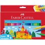 Conjunto de 50 marcadores Faber-Castell Castle - Tinta lavável à base de água - Cores sortidas