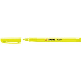 Marcador fluorescente Stabilo Flash - Tamanho de bolso - Espessura do traço de 1 e 3,5 mm - Tinta à base de água - Amarelo