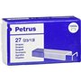 Caixa com 1000 grampos Petrus 23/13 revestidos de cobre - até 100 folhas - haste de 13 mm