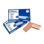 Caixa Petrus com 1.000 grampos 22/6 revestidos de cobre - até 30 folhas - haste de 6 mm