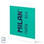 Caderno Milan Nata 624 com cola, formato A4, quadriculado 5x5mm - 48 folhas de 95 g/m² - microperfurado - verde