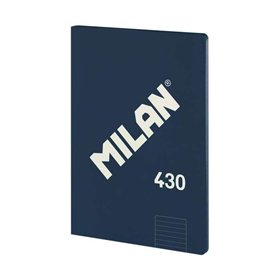 Caderno Milan Série 1918, Formato A4, Pautado com linhas de 7mm - 48 folhas de 95 g/m² - Microperfurado - Capa flexível - Azul e