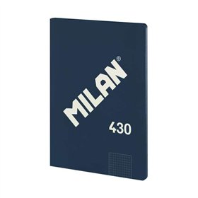 Caderno Milan Série 1918, Formato A4, Quadriculado 5x5mm - 48 Folhas de Papel 95 g/m² - Microperfurado - Capa Flexível - Azul Es