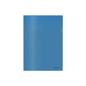 Pastas Erichkrause Glossy Classic com bordas feitas à mão - A4 semitransparente - Azul