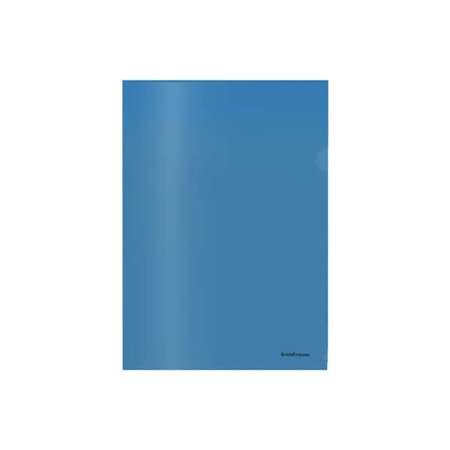 Pastas Erichkrause Glossy Classic com bordas feitas à mão - A4 semitransparente - Azul