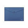 Porta-documentos Erichkrause Fizzy Classic tamanho A4 - Feito de plástico opaco - Textura áspera - Cor azul