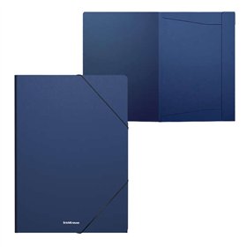Pasta com aba Erichkrause Matt Classic A4 - Fabricada em polipropileno - Azul
