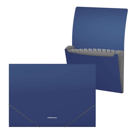 Pasta/Arquivo Erichkrause Matt Classic com 12 Folhas A4 - Acabamento Fosco - Azul