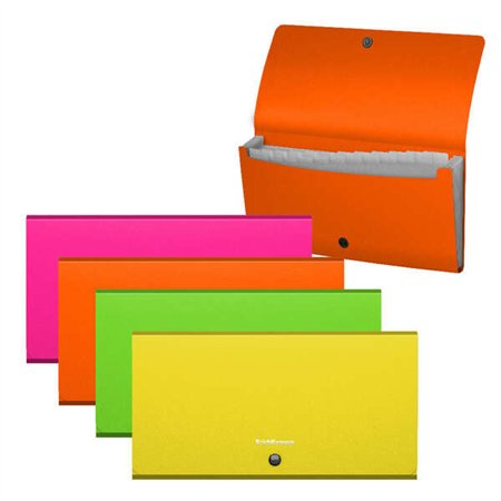 Pastas Erichkrause Matt Neon - 12 unidades - Tamanhos disponíveis - Cores sortidas