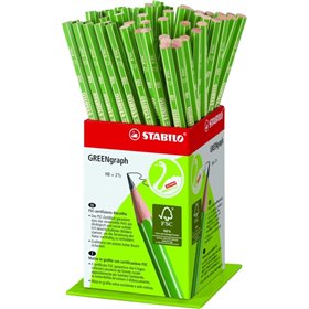 Estojo Stabilo GREENgraph com 60 Lápis de Grafite - Grafite HB 2,2 mm - Madeira 100% de Cultivo Sustentável - Corpo Verde