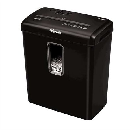 Triturador de Papel Portátil Fellowes P-30C, Corte de Partículas P-4 - Tritura até 6 Folhas por Vez - Capacidade do Cesto de 15L