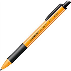 Caneta Esferográfica Retrátil Stabilo Pointball - Ponta de 1mm - Tinta à Base de Óleo - Recarregável - 79% Plástico Reciclado - 