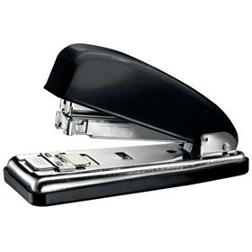 Grampeador de metal Petrus 226 WOW + Caixa com 200 grampos - Até 30 folhas - Fecha, abre e grampeia - Preto