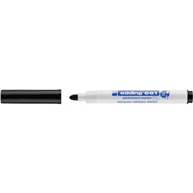 Marcador para quadro branco Edding 661 - Ponta redonda - Espessura da linha de 1 a 2 mm - Tinta pigmentada - Apagável a seco - P