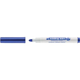 Marcador para quadro branco Edding 661 - Ponta redonda - Espessura da linha de 1 a 2 mm - Tinta pigmentada - Apagável a seco - A