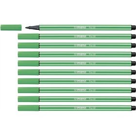 Caneta Marcadora Stabilo Pen 68 com Ponta de Fibra - Espessura da Linha de Aprox. 1mm - Tinta à Base de Água - Verde
