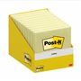 Pacote com 10 blocos de notas adesivas reposicionáveis Post-it com 100 unidades cada - Formato quadrado - 76x76mm - Amarelo clar