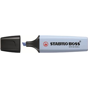 Marcador fluorescente pastel Stabilo Boss 70 - Espessura da linha de 2 a 5 mm - Recarregável - Tinta à base de água - Azul turvo