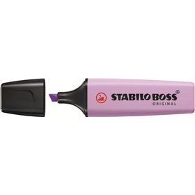 Marcador fluorescente pastel Stabilo Boss 70 - Espessura da linha de 2 a 5 mm - Recarregável - Tinta à base de água - Cor violet