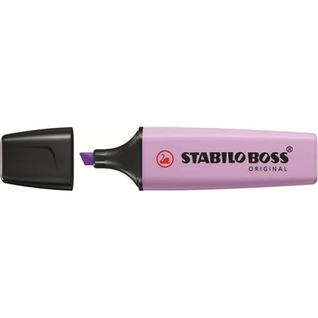 Marcador fluorescente pastel Stabilo Boss 70 - Espessura da linha de 2 a 5 mm - Recarregável - Tinta à base de água - Cor violet