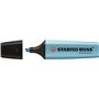 Marcador de texto fluorescente Stabilo Boss 70 - Espessura da linha de 2 a 5 mm - Recarregável - Tinta à base de água - Azul flu