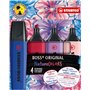 Conjunto de 4 Marcadores Stabilo Boss Naturecolors Edição Flores Silvestres - Espessura da linha entre 2 e 5 mm - Tinta à base d