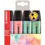 Stabilo Boss 70 Pastel - Conjunto com 4 Marcadores Fluorescentes - Espessura da Linha entre 2 e 5 mm - Recarregáveis - Tinta à B