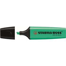 Marcador de texto fluorescente Stabilo Boss 70 - Espessura da linha: 2-5 mm - Recarregável - Tinta à base de água - Turquesa flu