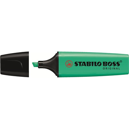 Marcador de texto fluorescente Stabilo Boss 70 - Espessura da linha: 2-5 mm - Recarregável - Tinta à base de água - Turquesa flu