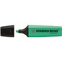 Marcador de texto fluorescente Stabilo Boss 70 - Espessura da linha: 2-5 mm - Recarregável - Tinta à base de água - Turquesa flu