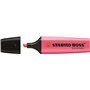 Marcador de texto fluorescente Stabilo Boss 70 - Espessura da linha de 2 a 5 mm - Recarregável - Tinta à base de água - Rosa flu