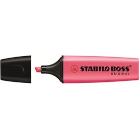 Marcador de texto fluorescente Stabilo Boss 70 - Espessura da linha de 2 a 5 mm - Recarregável - Tinta à base de água - Rosa flu
