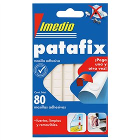 Massa Adesiva Branca Imedio Patafix - Forte, Limpa e Removível - 80 Unidades