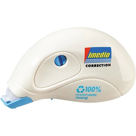 Fita Corretiva Compacta Imedio Roller 5mm x 10m - Rápida, Limpa e Precisa - Sem Solventes - Controle de Nível da Fita - Tensor d