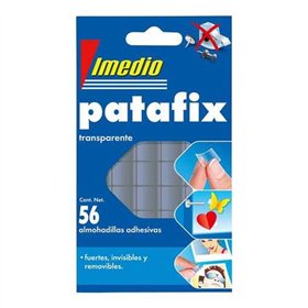 Massa adesiva transparente Imedio Patafix - Forte, limpa e removível - 56 peças