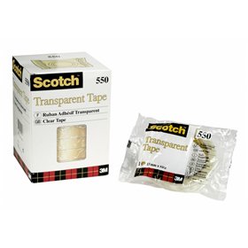 Pacote com 10 fitas adesivas Scotch 550, 15 mm x 66 m - Transparentes
