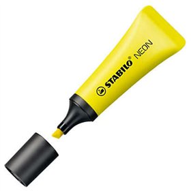 Marcador fluorescente Stabilo Neon 72 - Espessura da linha entre 2 e 5 mm - Tinta à base de água - Corpo em formato de tubo - Co