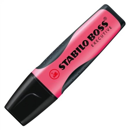 Marcador fluorescente Stabilo Boss Executive - Zona de aderência - Espessura da linha entre 2 e 5 mm - Recarregável - Tinta à ba