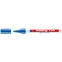 Marcador permanente Edding 750 - Ponta redonda - Espessura da linha entre 2 e 4 mm - Tinta opaca - Secagem rápida - Azul