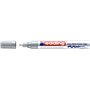 Marcador permanente Edding 750 - Ponta redonda - Espessura da linha entre 2 e 4 mm - Tinta opaca - Secagem rápida - Cor prata