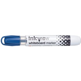 Marcador para quadro branco Uni-ball PWB-202 Inkview - Ponta cônica de 1,8 a 2,2 mm - Indicador de nível de tinta transparente -