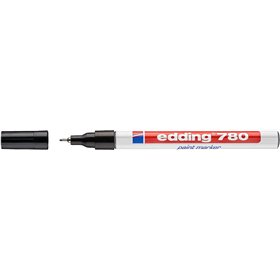 Marcador permanente Edding 780 com tinta opaca - Ponta redonda - Espessura da linha de 0,8 mm - Pontas de reposição disponíveis 