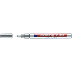 Marcador permanente Edding 780 com tinta opaca - Ponta redonda - Espessura da linha de 0,8 mm - Pontas de reposição disponíveis 
