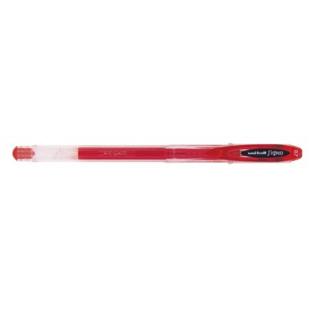 Caneta Rollerball Uni-ball Signo UM-120 com Tinta Gel - Ponta Esferográfica de 0,7 mm - Tinta Resistente à Água e à Luz - Vermel