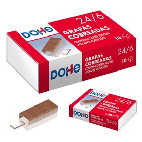Caixa Dohe com 1000 grampos 24/6 banhados a cobre