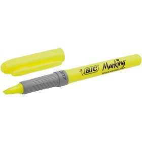 Marcador fluorescente Bic Highlighter Grip - Tinta à base de água - Ponta chanfrada - Espessura da linha entre 1,60 e 3,30 mm - 